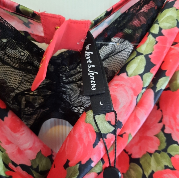 MADELINE Red Black Roses Mini Dress 🍋 For Love and Lemons x VS ❤️ RARE - Picture 11 of 14